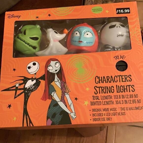Jack Skellington string lights play music “This is Halloween” - Picture 1 of 10